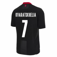 Georgien EM 2024 Kvaratskhelia 7 Udebanetrøje Fodboldsæt