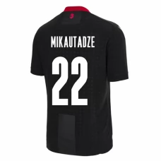 Georgien EM 2024 Mikautadze 22 Udebanetrøje Fodboldsæt