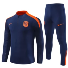 Holland Børn Træningssæt 2024-25 - 1-4 Zip Blå