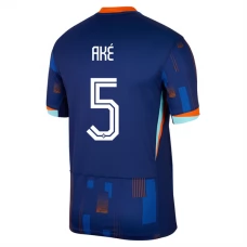 Holland EM 2024 Aké 5 Udebanetrøje Fodboldsæt