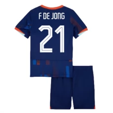 Holland EM 2024 Børn F.De Jong 21 Udebanetrøje Fodboldsæt