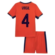 Holland EM 2024 Børn Virgil 4 Hjemmebanetrøje Fodboldsæt