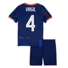 Holland EM 2024 Børn Virgil 4 Udebanetrøje Fodboldsæt