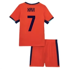 Holland EM 2024 Børn Xavi 7 Hjemmebanetrøje Fodboldsæt