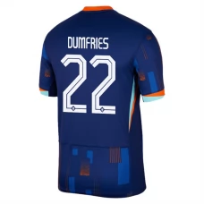 Holland EM 2024 Dumfries 22 Udebanetrøje Fodboldsæt