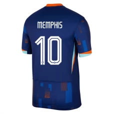 Holland EM 2024 Memphis 10 Udebanetrøje Fodboldsæt