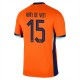 Holland EM 2024 Van de Ven 15 Hjemmebanetrøje Fodboldsæt