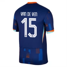 Holland EM 2024 Van de Ven 15 Udebanetrøje Fodboldsæt