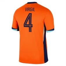 Holland EM 2024 Virgil 4 Hjemmebanetrøje Fodboldsæt