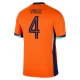 Holland EM 2024 Virgil 4 Hjemmebanetrøje Fodboldsæt