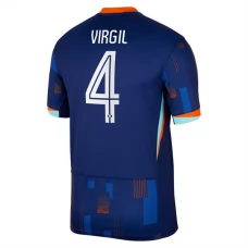 Holland EM 2024 Virgil 4 Udebanetrøje Fodboldsæt