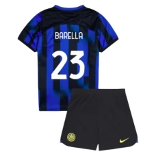 Inter Milan Børn Barella 23 Hjemmebanetrøje 2023-24 Fodboldsæt