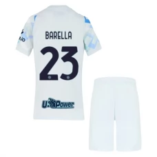 Inter Milan Børn Barella 23 Udebanetrøje 2025-26 Fodboldsæt