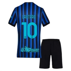 Inter Milan Børn Lautaro 10 Hjemmebanetrøje 2025-26 Fodboldsæt