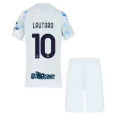 Inter Milan Børn Lautaro 10 Udebanetrøje 2025-26 Fodboldsæt