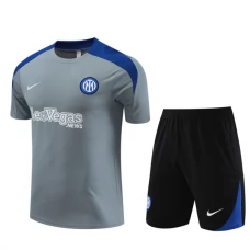 Inter Milan Børn Træningstrøje Sæt 2024-25 - Shorts Grå
