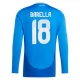 Italien EM 2024 Barella 18 Hjemmebanetrøje Langærmet Fodboldsæt