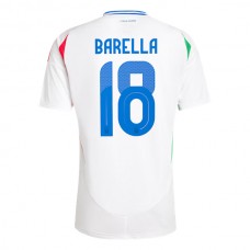 Italien EM 2024 Barella 18 Udebanetrøje Fodboldsæt
