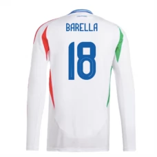 Italien EM 2024 Barella 18 Udebanetrøje Langærmet Fodboldsæt
