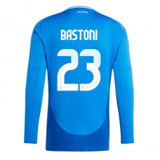 Italien EM 2024 Bastoni 23 Hjemmebanetrøje Langærmet Fodboldsæt