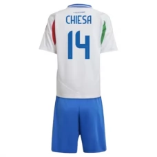 Italien EM 2024 Børn Chiesa 14 Udebanetrøje Fodboldsæt