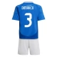 Italien EM 2024 Børn Dimarco 3 Hjemmebanetrøje Fodboldsæt