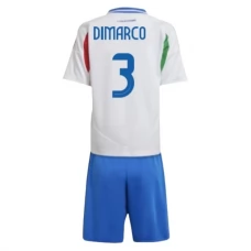 Italien EM 2024 Børn Dimarco 3 Udebanetrøje Fodboldsæt