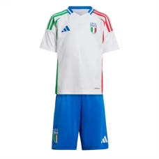Italien EM 2024 Børn Udebanetrøje Fodboldsæt