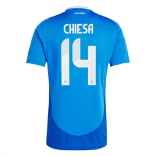Italien EM 2024 Chiesa 14 Hjemmebanetrøje Fodboldsæt