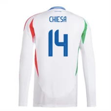 Italien EM 2024 Chiesa 14 Udebanetrøje Langærmet Fodboldsæt