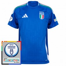 Italien EM 2024 Hjemmebanetrøje Fodboldsæt Patch