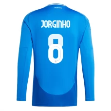 Italien EM 2024 Jorginho 8 Hjemmebanetrøje Langærmet Fodboldsæt