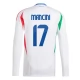 Italien EM 2024 Mancini 17 Udebanetrøje Langærmet Fodboldsæt