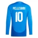 Italien EM 2024 Pellegrini 10 Hjemmebanetrøje Langærmet Fodboldsæt