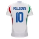 Italien EM 2024 Pellegrini 10 Udebanetrøje Fodboldsæt