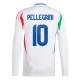 Italien EM 2024 Pellegrini 10 Udebanetrøje Langærmet Fodboldsæt