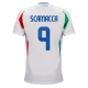 Italien EM 2024 Scamacca 9 Udebanetrøje Fodboldsæt