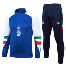 Italien Træningssæt Børn 2023-24 - 1-4 Zip Blå