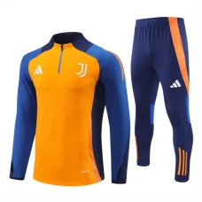 Juventus Træningssæt 2024-25 - 1-4 Zip Blå Orange