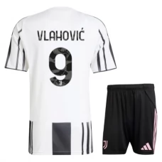 Juventus Vlahović 9 Hjemmebanetrøje Børn 2025-26 Fodboldsæt