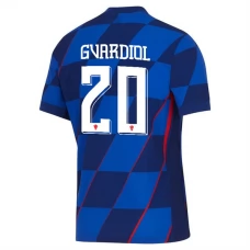 Kroatien EM 2024 Gvardiol 20 Udebanetrøje Fodboldsæt
