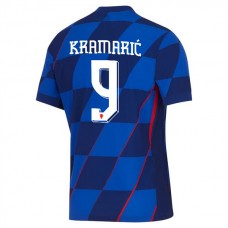 Kroatien EM 2024 Kramarić 9 Udebanetrøje Fodboldsæt