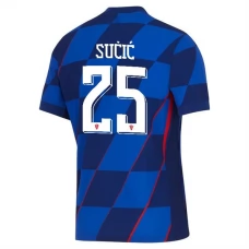 Kroatien EM 2024 Sučić 25 Udebanetrøje Fodboldsæt