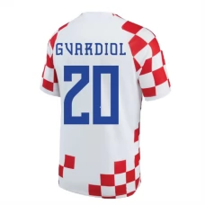 Kroatien VM 2022 Gvardiol 20 Hjemmebanetrøje Fodboldsæt