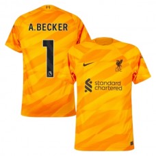 Liverpool A.Becker 1 Målmand Udebanetrøje 2023-24 Fodboldsæt