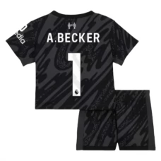 Liverpool Børn A.Becker 1 Målmand Hjemmebanetrøje 2024-25 Fodboldsæt