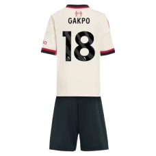 Liverpool Børn Gakpo 18 Udebanetrøje 2025-26 Fodboldsæt