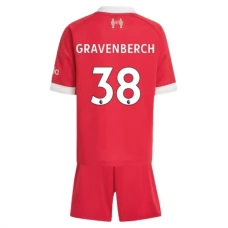 Liverpool Børn Gravenberch 38 Hjemmebanetrøje 2025-26 Fodboldsæt