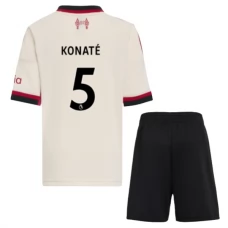 Liverpool Børn Konaté 5 Udebanetrøje 2025-26 Fodboldsæt