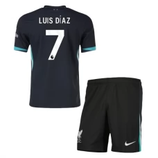 Liverpool Børn Luis Díaz 7 Udebanetrøje 2024-25 Fodboldsæt
